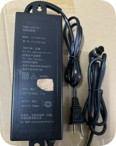 *Brand NEW*120W OEM Replacement Power Adapter PJ-2303-003, 36V 3.33A Max Low-Ripple 4-Pin Aviation Lock Connec